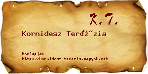 Kornidesz Terézia névjegykártya