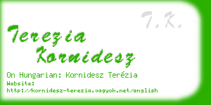 terezia kornidesz business card